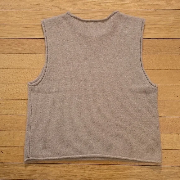 Babaton, The Group, 100% Cashmere Sleeveless Knit Top, Tan, EUC, Women's XS - Picture 2 of 8